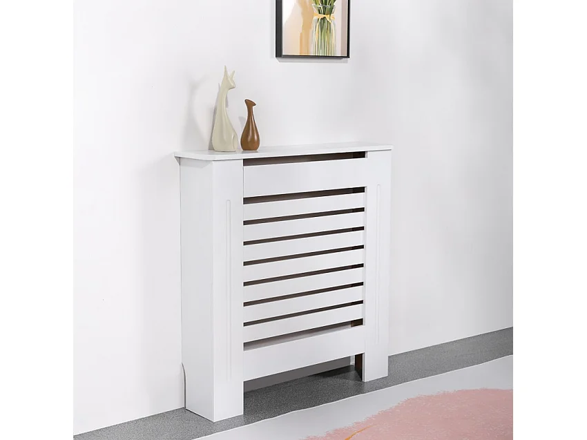 Cubreradiador de madera cubrecalefactor blanco 78 x 19 x 81,5 h Wormer M