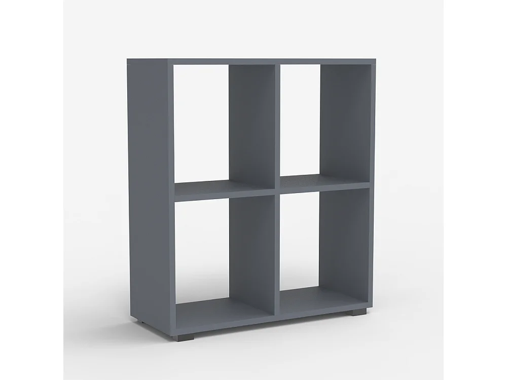 Bücherregal niedrig weiß grau modern für Büro Kinderzimmer Arkus - Grau
