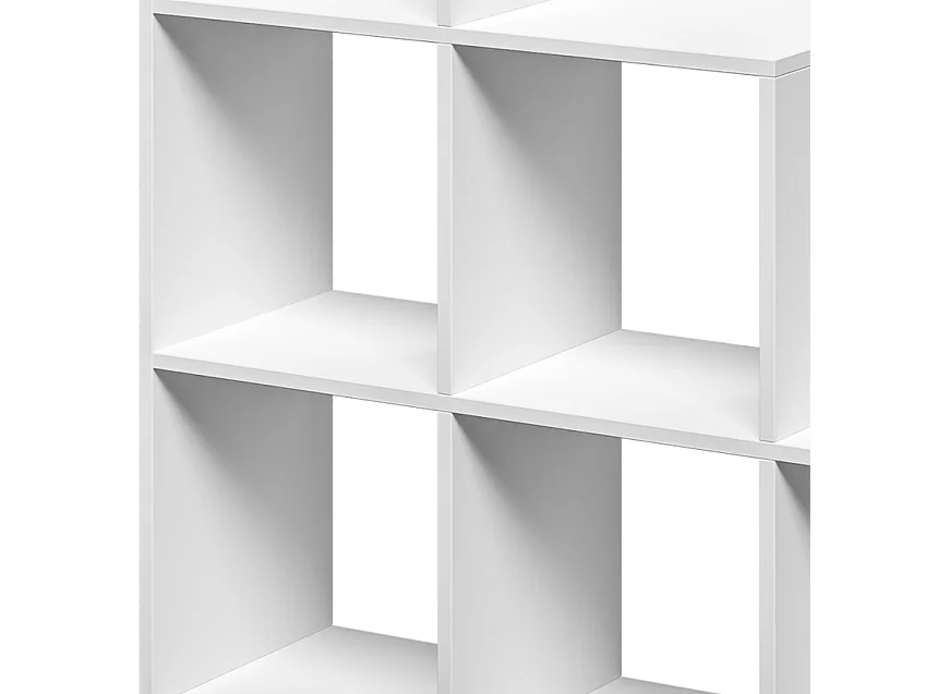 Weißes wandmontiertes Bücherregal mit modernen Design-Würfelregalen Ika 1