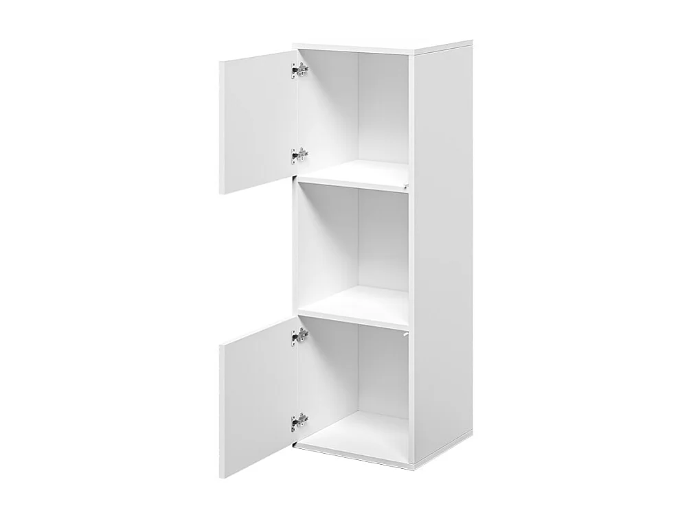 Libreria bianca con 2 ante 3 scaffali per ufficio studio moderna ika 6