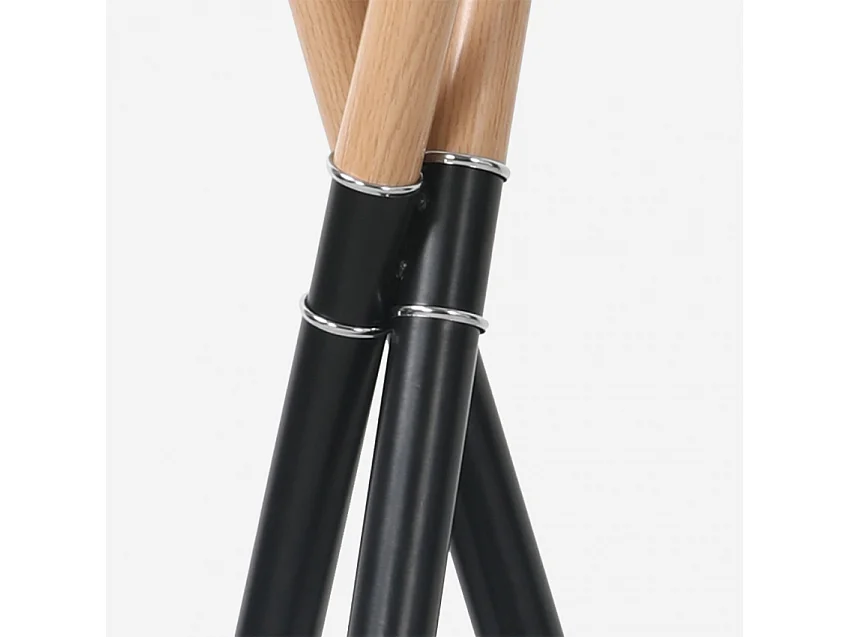 Appendiabiti da terra ingresso stile scandinavo legno metallo nero Zavest