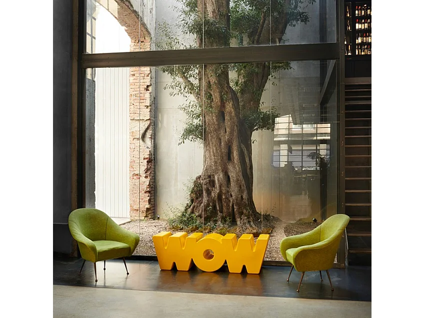 Banco diseño moderno Slide Wow interiores y jardines - Negro