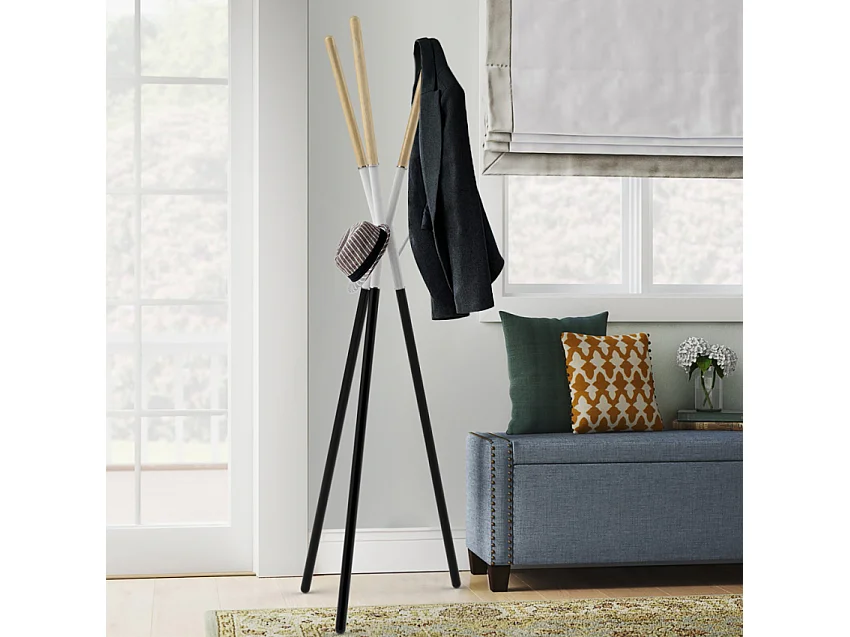 Perchero de pie moderno de estilo escandinavo madera metal Pakart