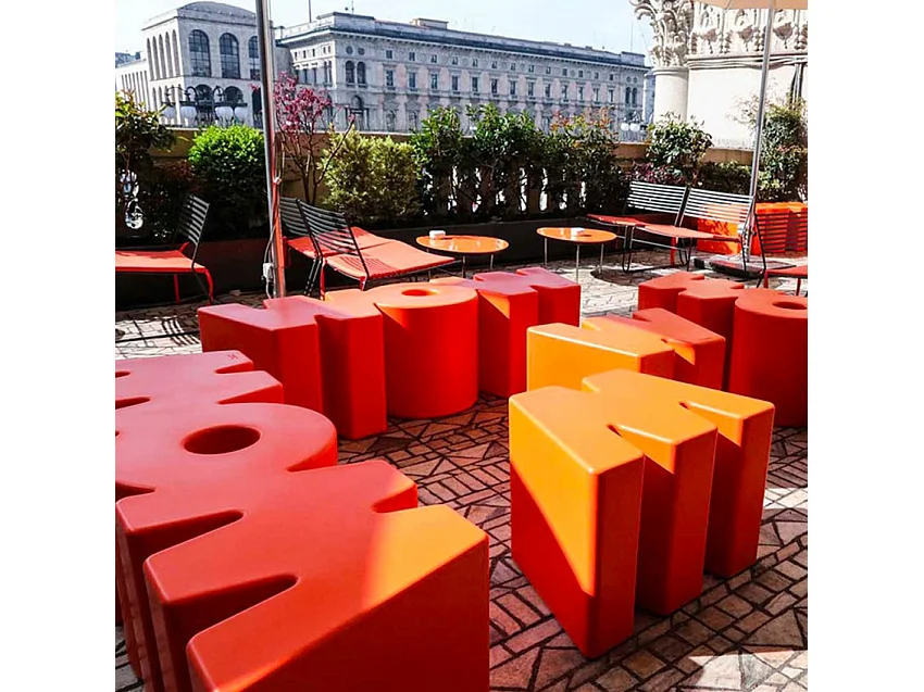 Banco diseño moderno Slide Wow interiores y jardines - Verde