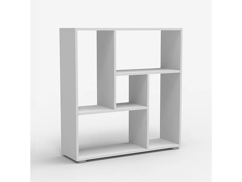 Libreria bassa per ufficio studio salotto bianca design moderno Zilly