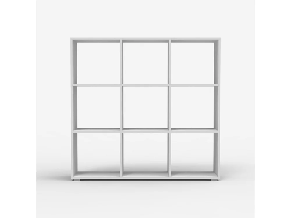 Libreria mobile bianca moderna in legno per soggiorno studio Wari