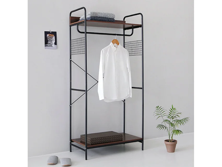 Appendiabiti armadio aperto metallo industriale ingresso camera Otto