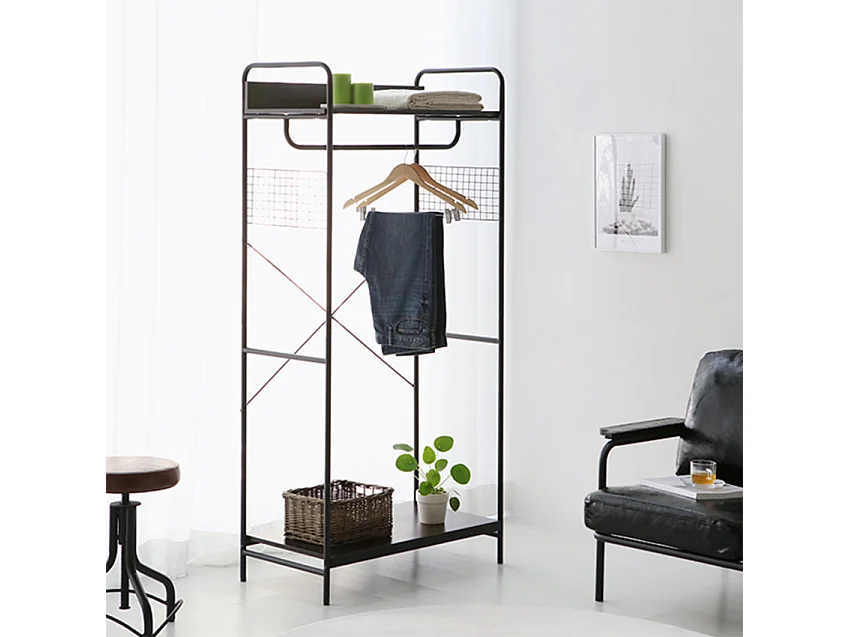 Appendiabiti armadio aperto metallo industriale ingresso camera Otto
