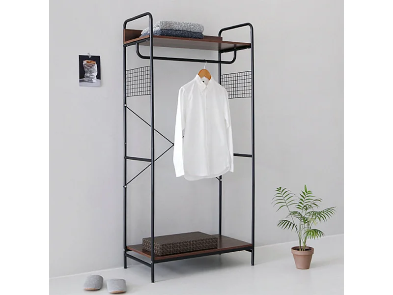 Appendiabiti armadio aperto metallo industriale ingresso camera Otto