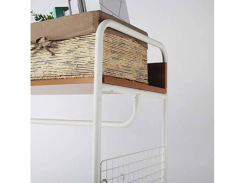 armario Perchero abierto de metal blanco para entrada o salón Otto Light