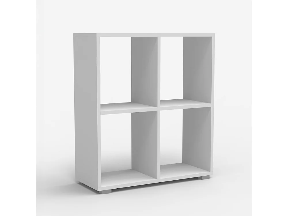 Bücherregal niedrig weiß grau modern für Büro Kinderzimmer Arkus - Weiß
