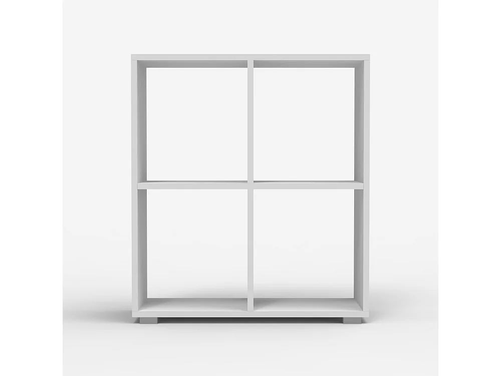 Bücherregal niedrig weiß grau modern für Büro Kinderzimmer Arkus - Weiß