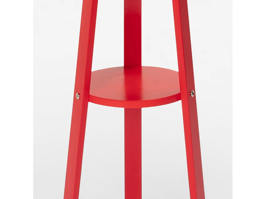 Perchero de madera de diseño nórdico, entrada, sala de estar Nordstrand - Rojo