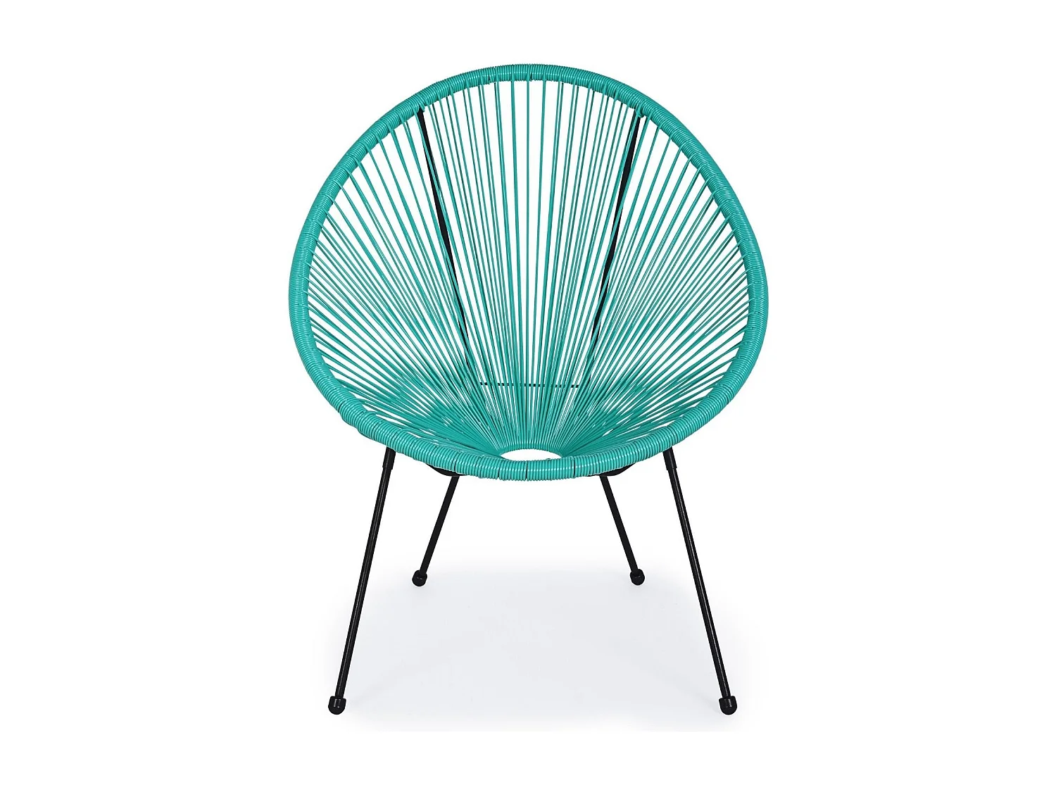 Sillón de exterior en cuerda diseño espagueti Parker YES - Azul