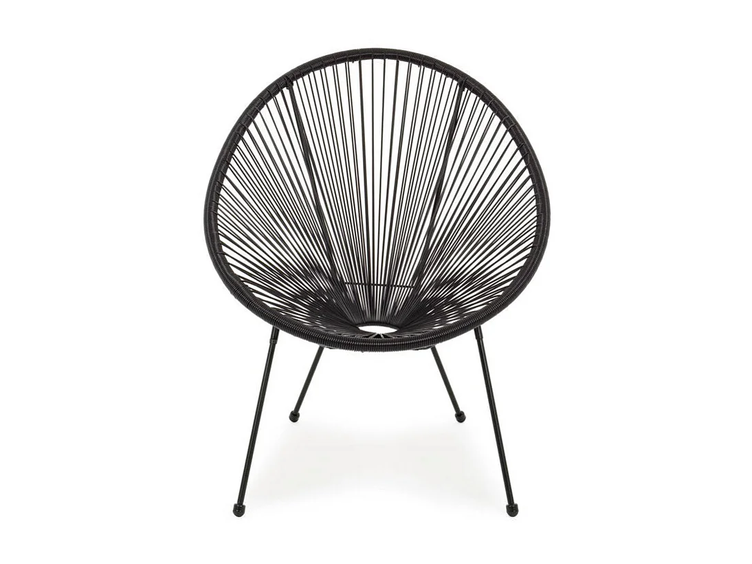 Sillón de exterior en cuerda diseño espagueti Parker YES - Azul