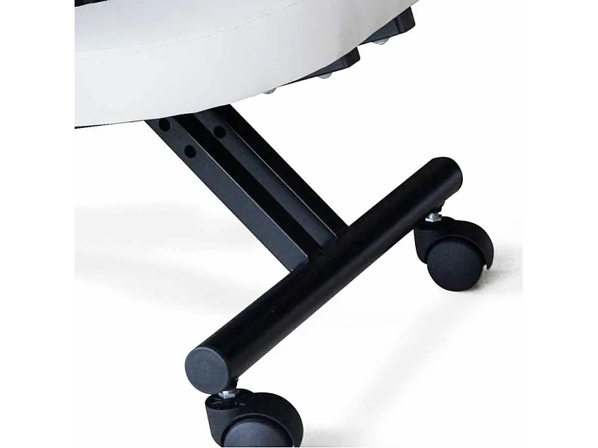 Ergonomischer Kniestuhl Bürohocker aus Metall mit Kissen Balancesteel - Weiß