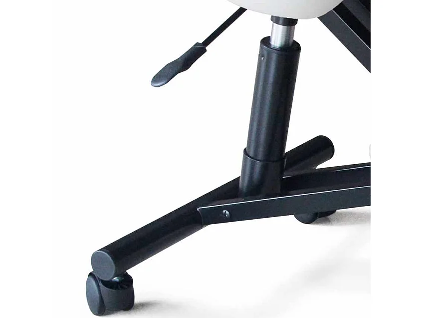 Ergonomischer Kniestuhl Bürohocker aus Metall mit Kissen Balancesteel - Weiß
