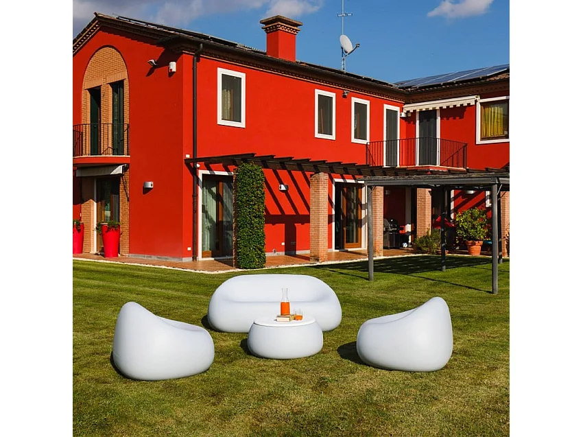 Outdoor-Sofa 2-Sitzer Design Polyethylen Garten Terrasse Gumball D1 - Weiß