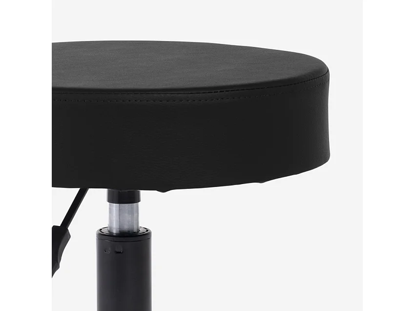 Ergonomischer Hocker drehbar gepolstert verstellbar Kosmetik Senzu. - Schwarz