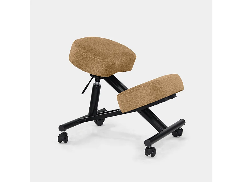 Silla ergonómica de rodillas postural modelo sueco de tejido Balancesteel Lux - Beige
