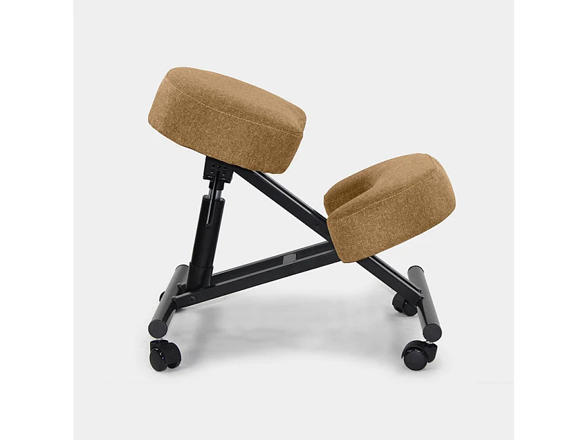 Silla ergonómica de rodillas postural modelo sueco de tejido Balancesteel Lux - Beige