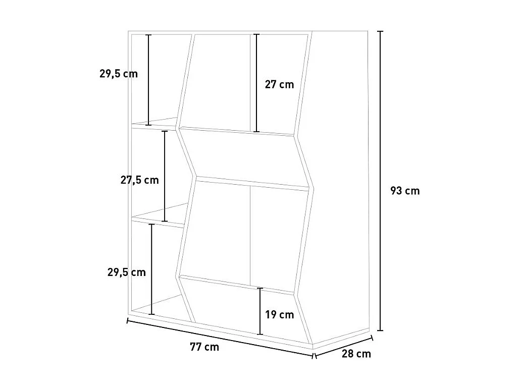 Aufbewahrungsregal Spielzeugregal Organizer für das Kinderzimmer, weiß mit Fächern Lutelle