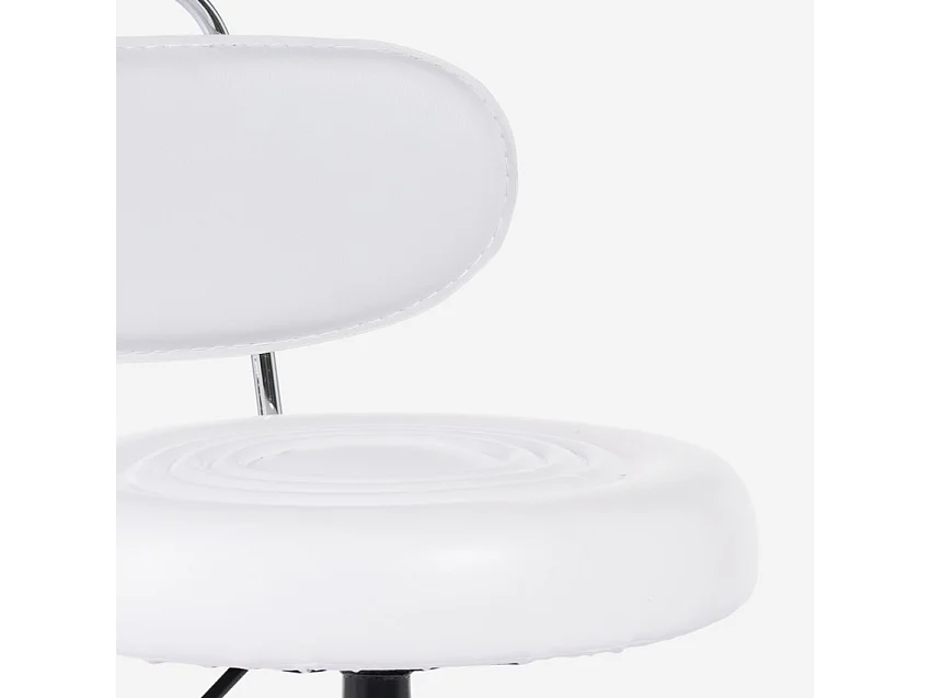 Ergonomisch verstellbarer Bürohocker für Kosmetikerinnen Kurili - Weiß