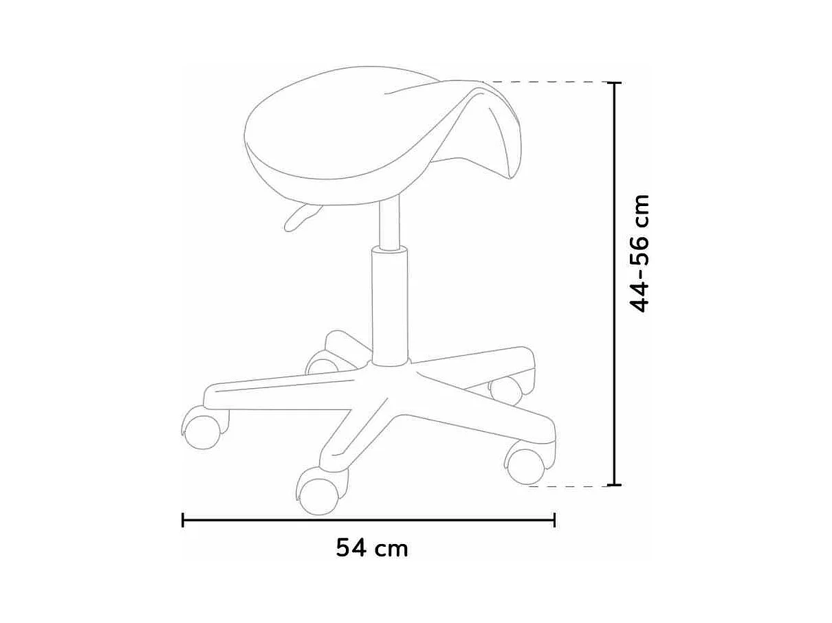 Rollhocker Arbeitshocker Bürostuhl Sattelhocker Schönheitssalon Professional - Weiß