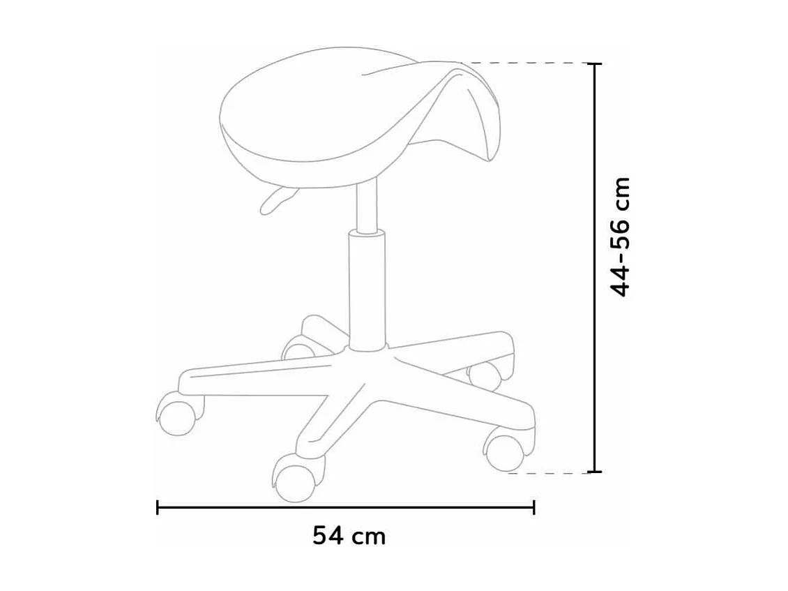 Rollhocker Arbeitshocker Bürostuhl Sattelhocker Schönheitssalon Professional - Weiß