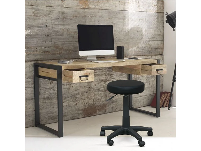 Taburete con ruedas esteticista manicura pedicura oculista tatuaje Speedy - Negro