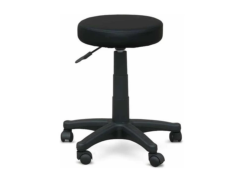 Taburete con ruedas esteticista manicura pedicura oculista tatuaje Speedy - Negro