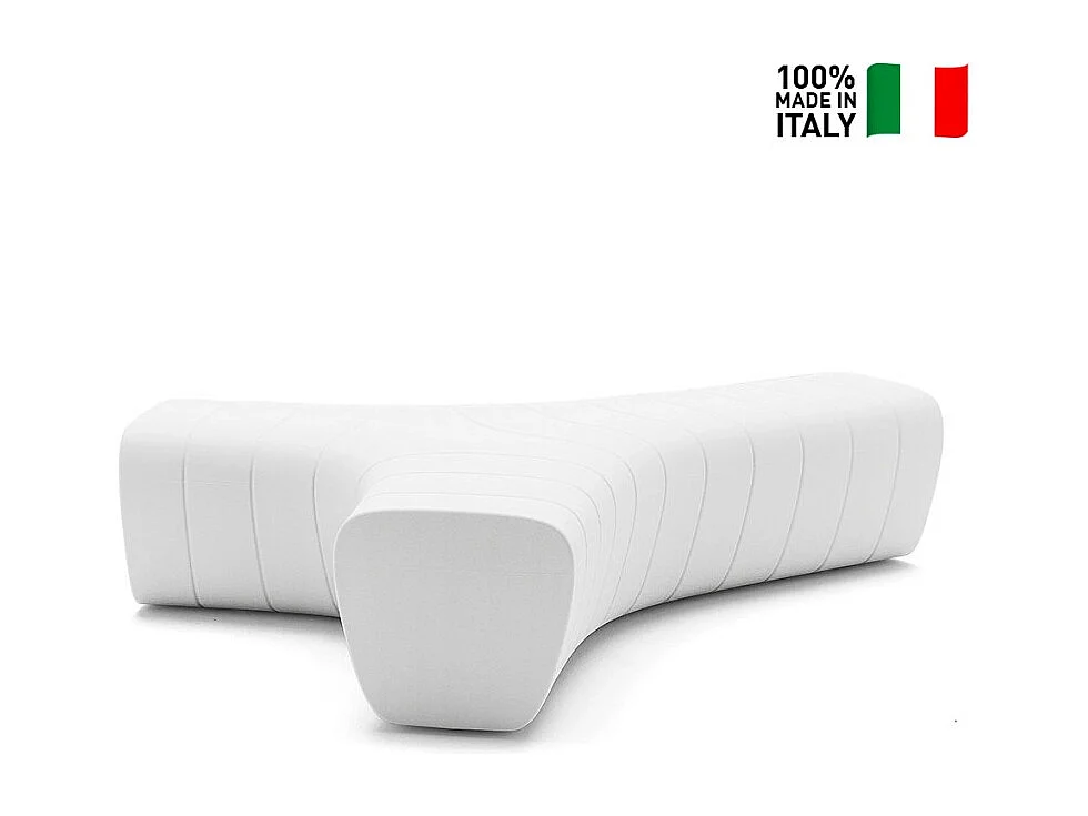 Banco modular interior exterior polietileno diseño moderno Jetlag P1 - Blanco
