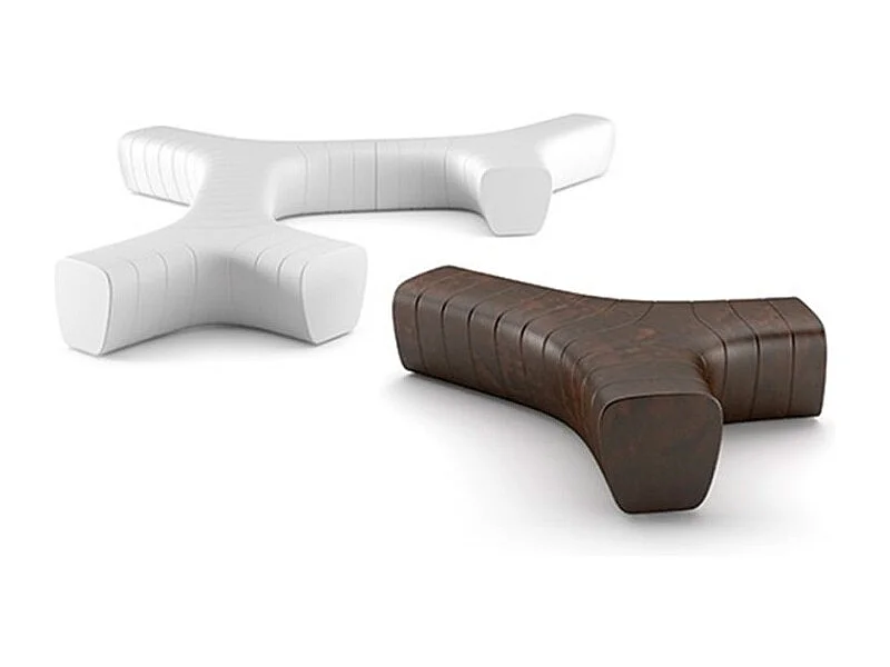 Banco modular interior exterior polietileno diseño moderno Jetlag P1 - Blanco