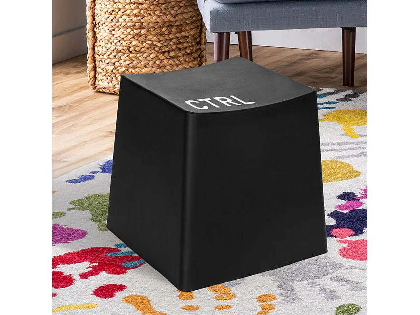 Pouf Hocker aus Kunststoff Computer Tastatur CTRL