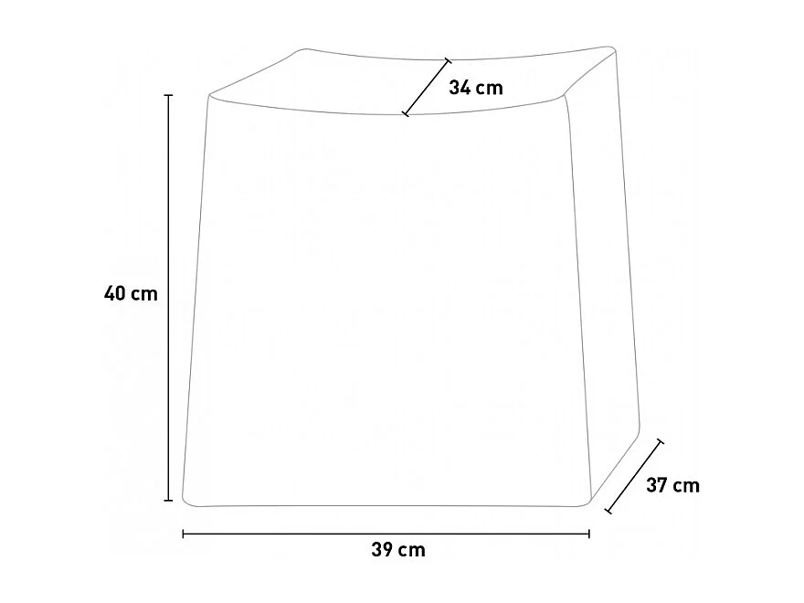 Pouf Hocker aus Kunststoff Computer Tastatur CTRL