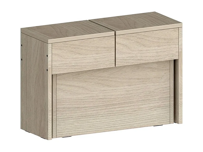 Banco extensible 66 - 290 cm para mesa de comedor consola Pratika A - Marrón - Olmo