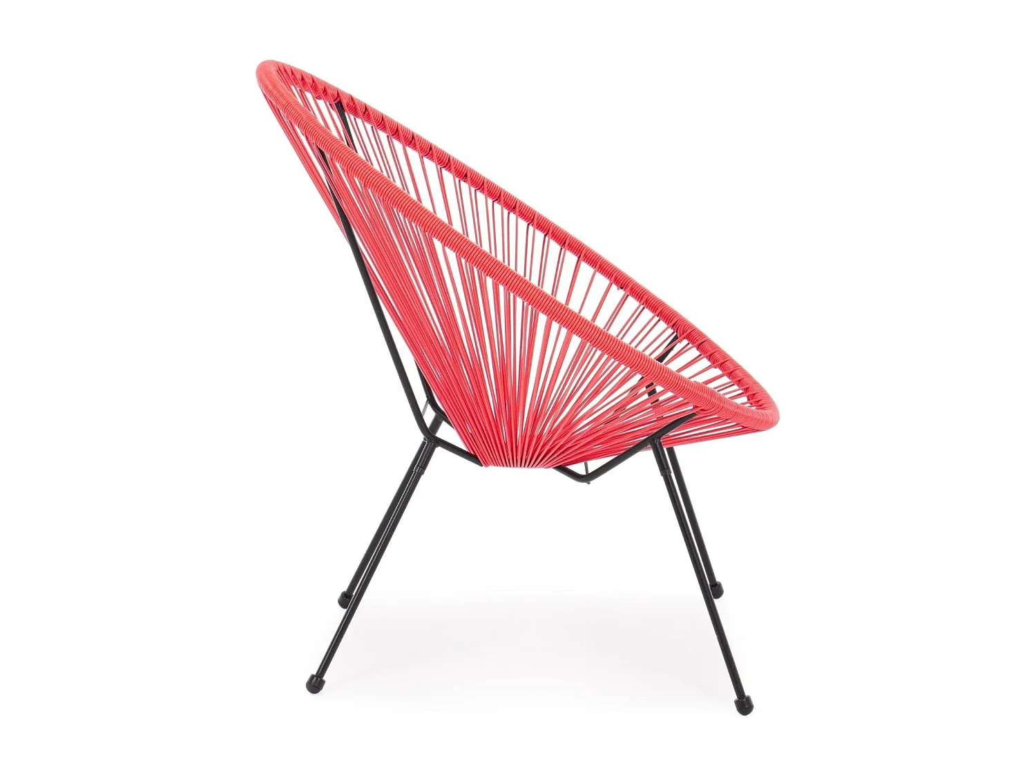 Sillón de exterior en cuerda diseño espagueti Parker YES - Blanco
