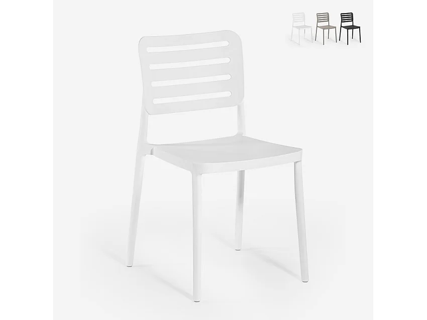Gartenstühle aus Polypropylen für Bar/Restaurant Billow - Weiß