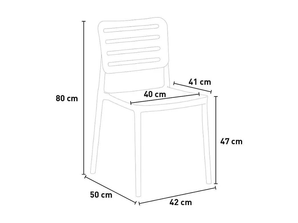 Gartenstühle aus Polypropylen für Bar/Restaurant Billow - Weiß