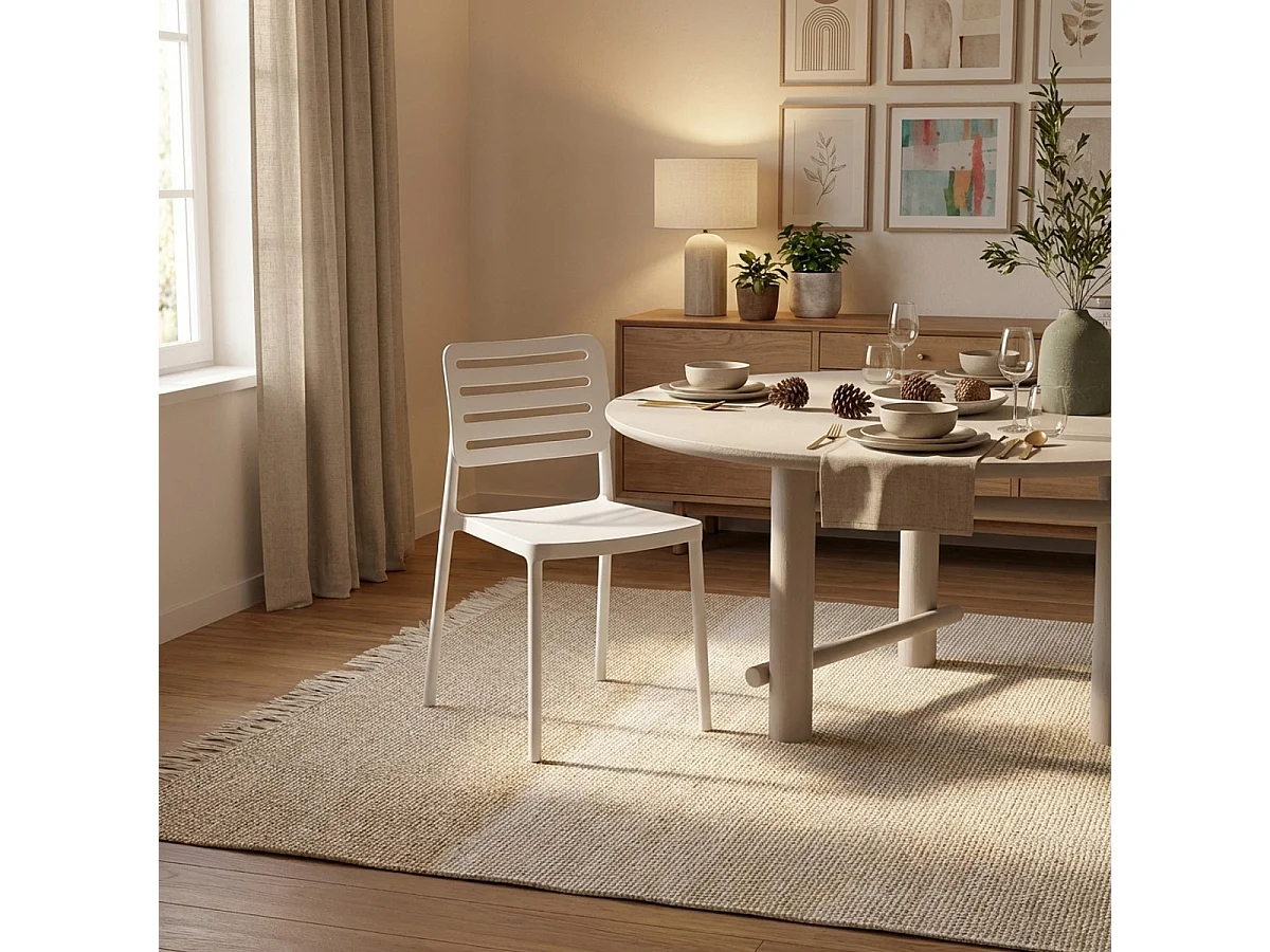 Gartenstühle aus Polypropylen für Bar/Restaurant Billow - Weiß