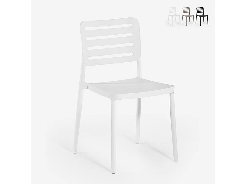 Gartenstühle aus Polypropylen für Bar/Restaurant Billow - Weiß