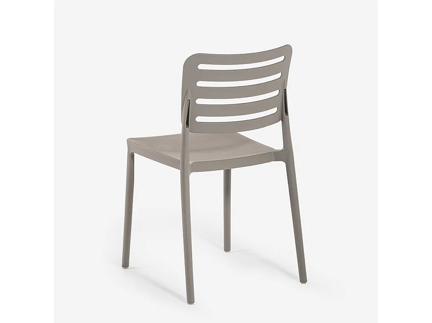 Gartenstühle aus Polypropylen für Bar/Restaurant Billow - Grau