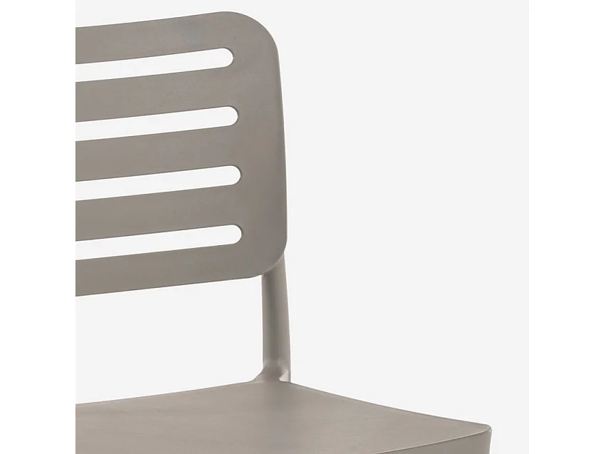 Gartenstühle aus Polypropylen für Bar/Restaurant Billow - Grau