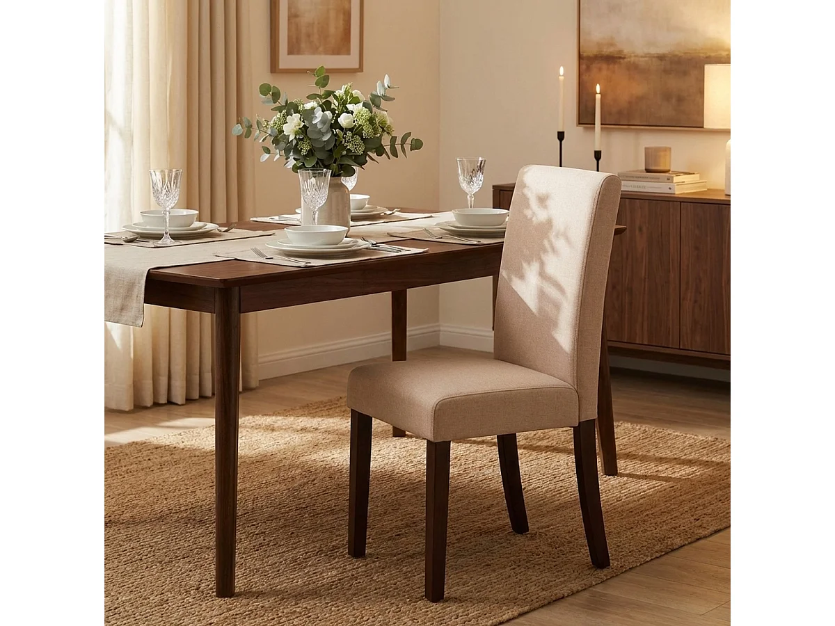 Esszimmerstuhl Esstischstuhl Gepolstert Design Comfort - Beige
