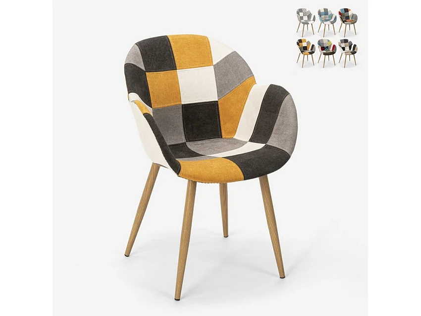 Patchwork Stuhl Sessel Wohnzimmer Küche Studio Finch - Patchwork 2