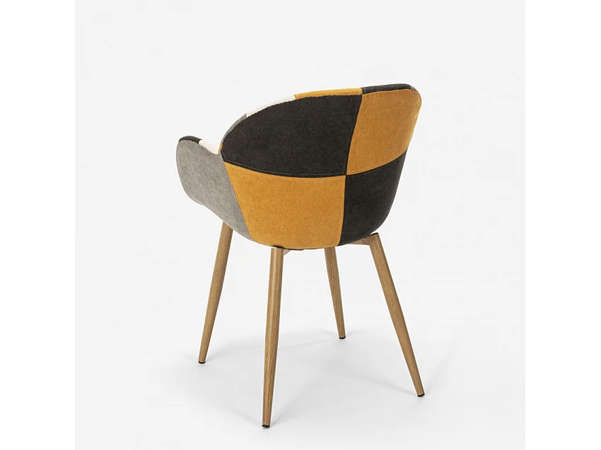 Sedia poltrona design patchwork nordico salotto cucina studio Finch - Patchwork 2