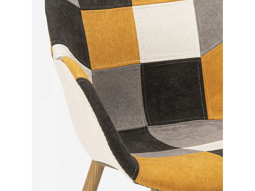 Sedia poltrona design patchwork nordico salotto cucina studio Finch - Patchwork 2