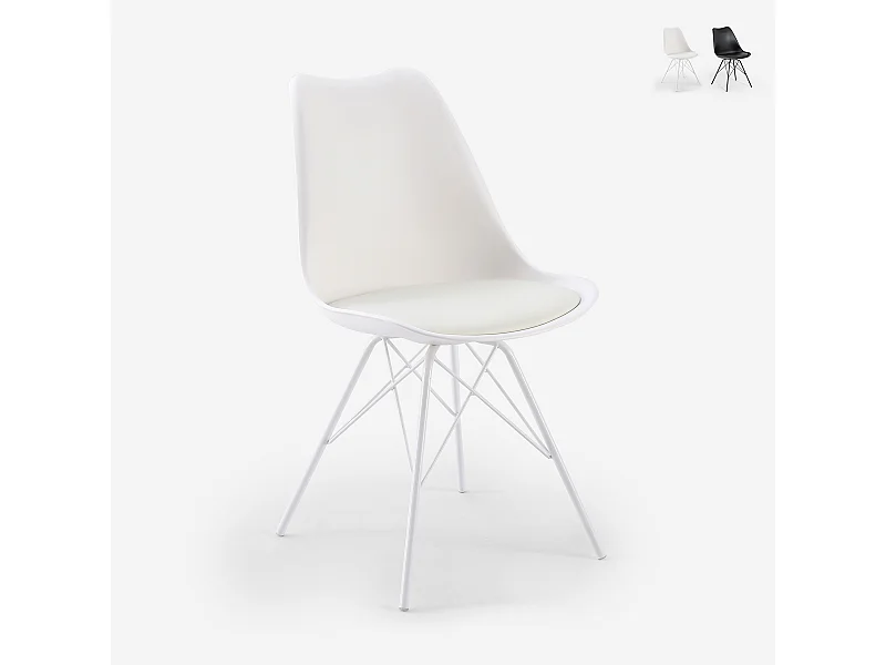 Sedia moderna di design per cucina e sala da pranzo Sanja - Bianco