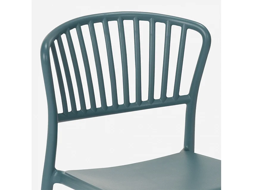 Sedia design moderno in polipropilene per cucina bar ristorante esterno Vivienne - Blu