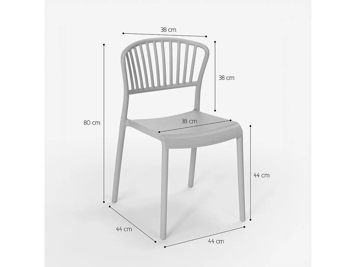Silla de comedor de diseño moderno para interiores y exteriores Vivienne - Azul Marino